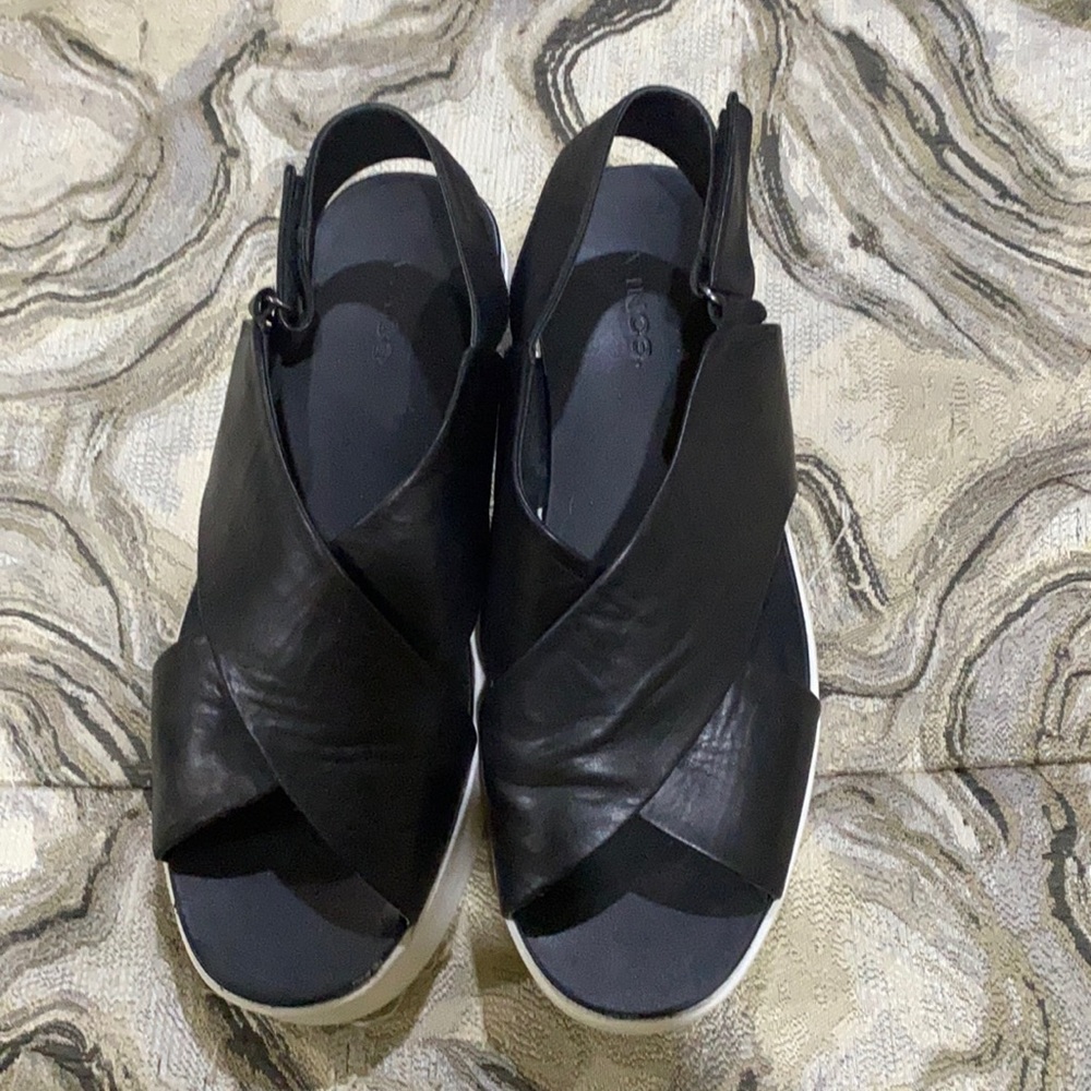 Vince sandals in black leather
